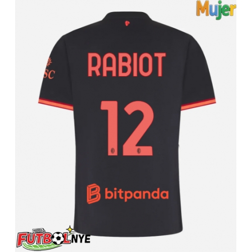 Camiseta AC Milan Adrien Rabiot #12 Tercera Equipación para mujer 2026-27 manga corta